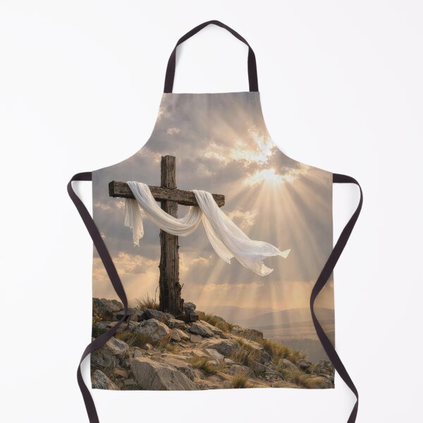 Item preview, Easter Cross with a White Shroud Blowing in the Wind designed and sold by Maria Dryfhout.