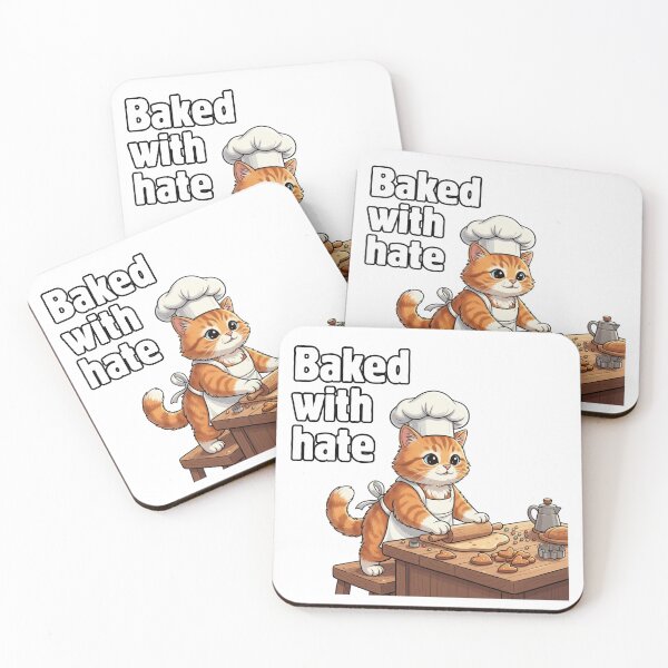 Item preview, Baked With Hate Cute Chef Cat Funny designed and sold by ZpawStudio.