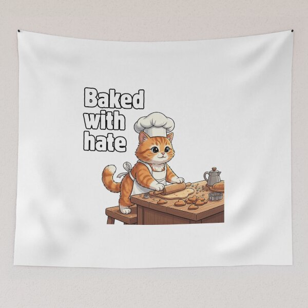 Item preview, Baked With Hate Cute Chef Cat Funny designed and sold by ZpawStudio.