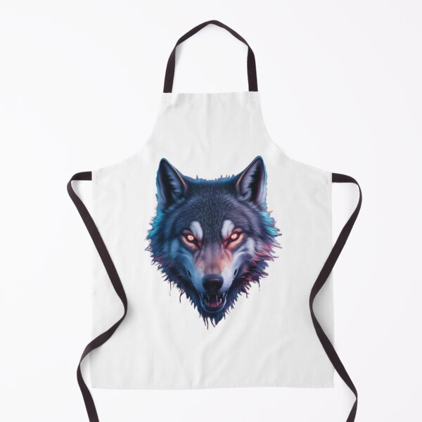 Item preview, An incredibly realistic 3D render of a wolf's head on a stylish and comfortable animal-themed . The wolf's eyes glow with an intense, mysterious light designed and sold by Cotton-station.