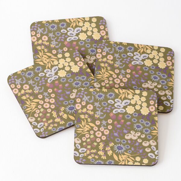 Item preview, Midnight Meadow Whimsical Botanical Bloom designed and sold by phatlizzardart.