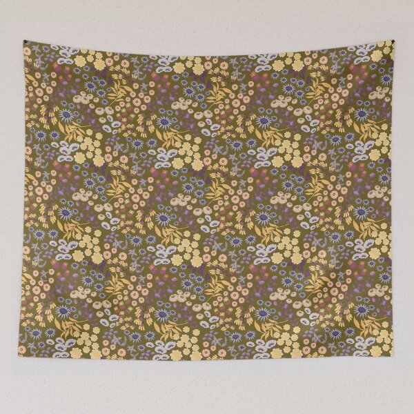 Item preview, Midnight Meadow Whimsical Botanical Bloom designed and sold by phatlizzardart.