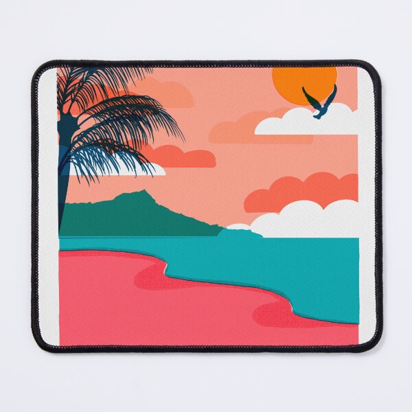 Item preview, Waikiki Vintage Travel Poster designed and sold by Staci Wolfson Art & Design.