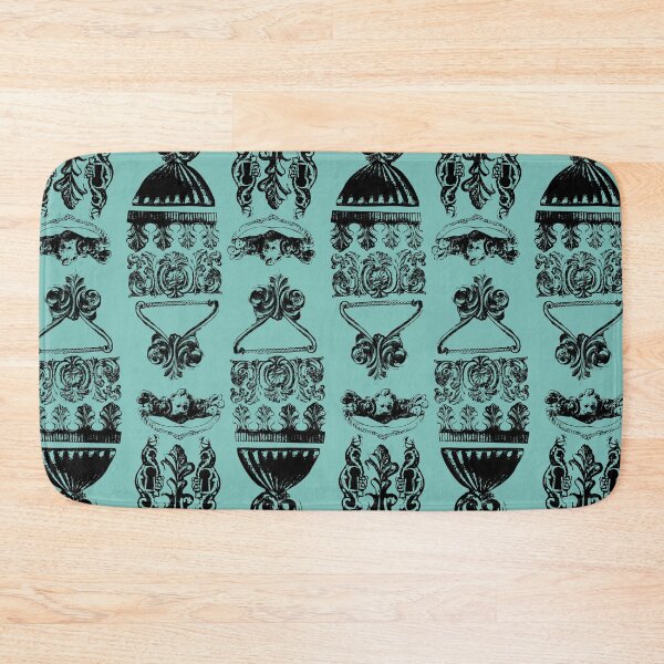 Item preview, Antique Furniture Decorations Stripe Black on Teal designed and sold by Digitalmyth's Designs.
