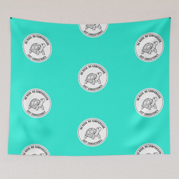 Item preview, No Rush No Comparison Just Consistency Turtle Sticker designed and sold by Scro-Ciob-Shop.