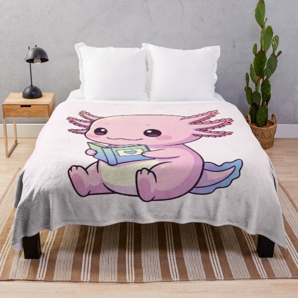 Item preview, Adorable Pink Axolotl Reading a Book - Cute Axolotl Art for Animal and Book Lovers designed and sold by soletstudio.