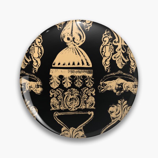 Item preview, Antique Furniture Decorations Stripe Gold on Black designed and sold by Digitalmyth's Designs.