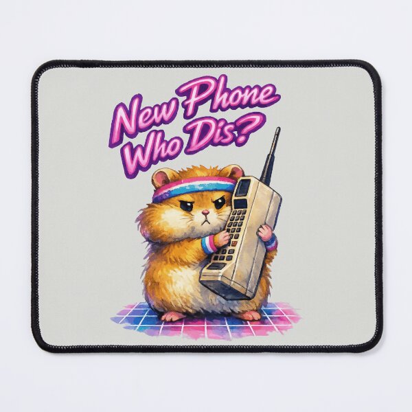 Item preview, New Phone Who Dis? - Retro Hamster Meme designed and sold by DigitalGlade.