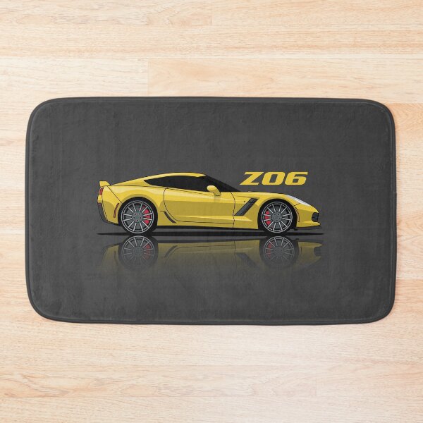 Item preview, Yellow Chevy Corvette C7 Z06 reflection Illustration designed and sold by blackdogshop.