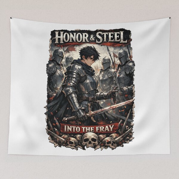 Item preview, Honor & Steel – Into The Fray Medieval Knight Poster designed and sold by ustylelab.