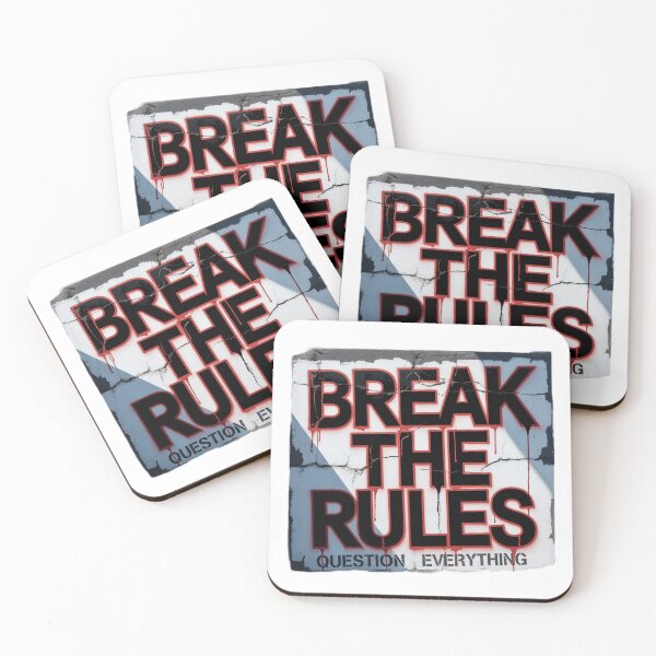 Item preview, Break The Rules | Question Everything Wall graphic  designed and sold by JSArtDesign.