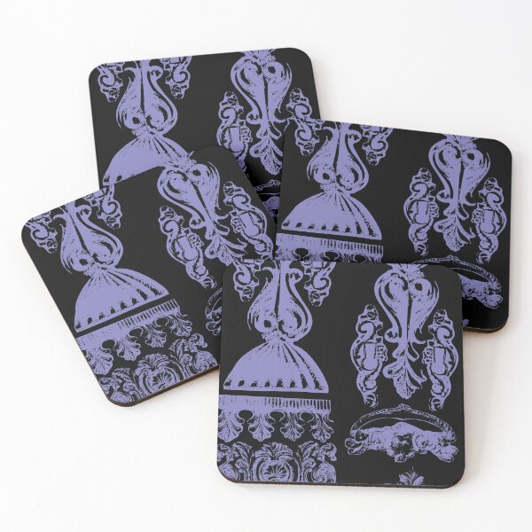 Item preview, Antique Furniture Decorations Stripe Purple on Black designed and sold by Digitalmyth's Designs.