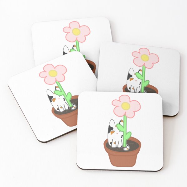 Item preview, calico cat and flower designed and sold by endermuu.