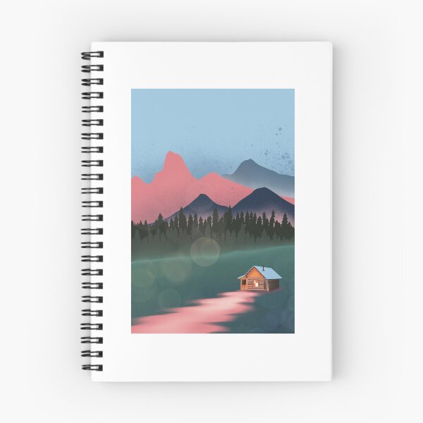 Artikelvorschau, Berghütte – Handgezeichnet während einer Wanderung – Digitale Originalkunst entworfen und verkauft von Karolina Kulka.
