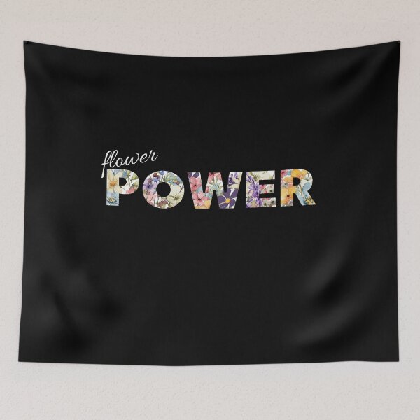 Item preview, Flower Power Retro Floral Typography designed and sold by A-Szczesniak.