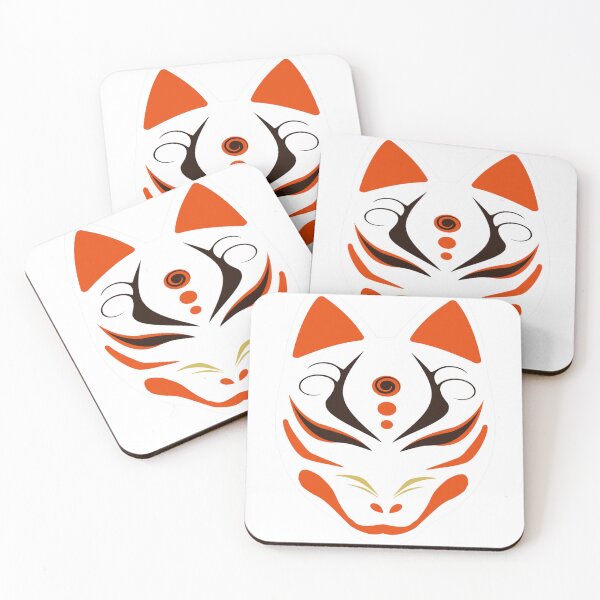 Item preview, Abstract Kitsune Fox Mask – Japanese Mythology & Spirit Guardian designed and sold by oceantospace.