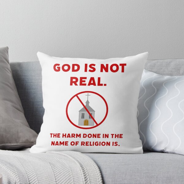 Item preview, God is not real. The harm done in the name of religion is.  designed and sold by Rachel the Artist .