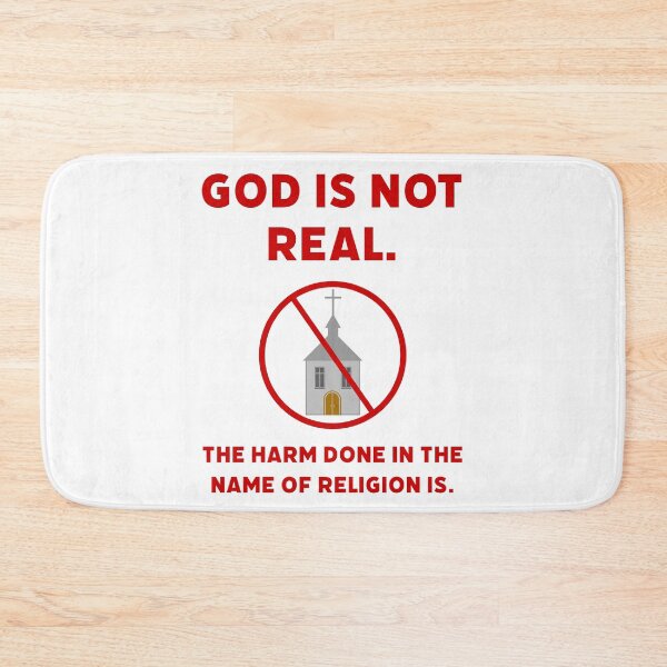 Item preview, God is not real. The harm done in the name of religion is.  designed and sold by Rachel the Artist .