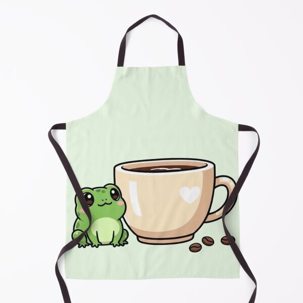 Item preview, Cute Kawaii Frog with Coffee Mug – Adorable Coffee Lover Illustration designed and sold by soletstudio.