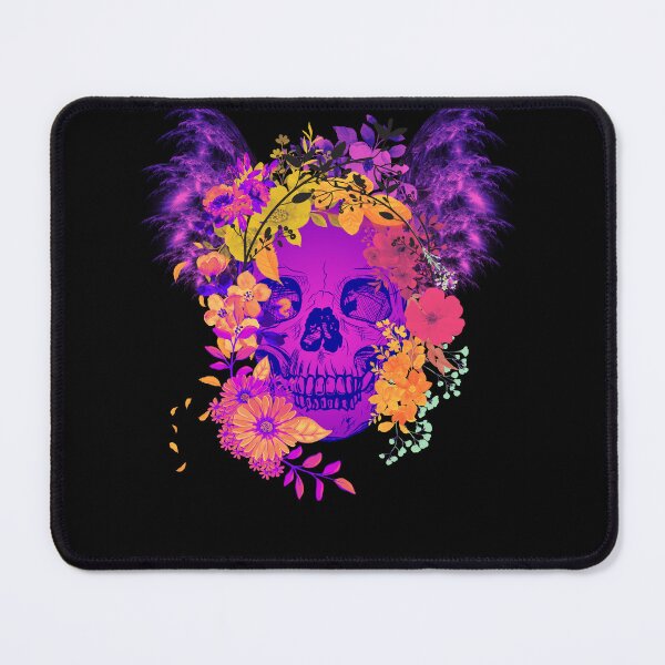 Item preview, Colorful Neon Floral Skull Graphic T-Shirt – Alternative Aesthetic designed and sold by SKULLARTISTRY.