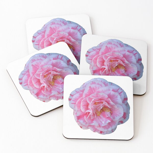 Item preview, Herme Camellia: Peppermint Pink and White Die Cut designed and sold by JoyousArt4u.