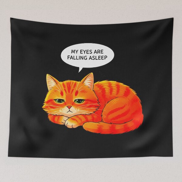 Item preview, Sleepy Ginger Cat | My Eyes Are Falling Asleep | RS Positive Series designed and sold by RS-Globalist-.