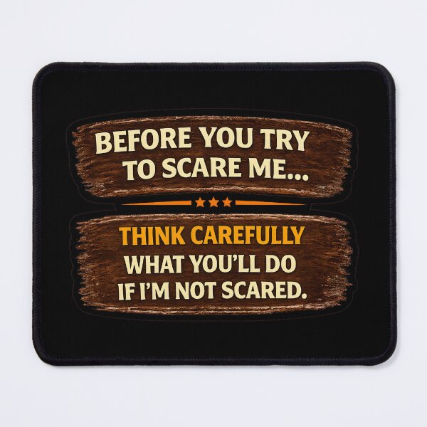 Item preview, Funny Warning Shirt – Think Carefully Before You Try To Scare Me designed and sold by SVALANART.