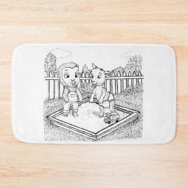 Item preview, Lamb and Goat Kids Playing in Sandbox designed and sold by wbhny.