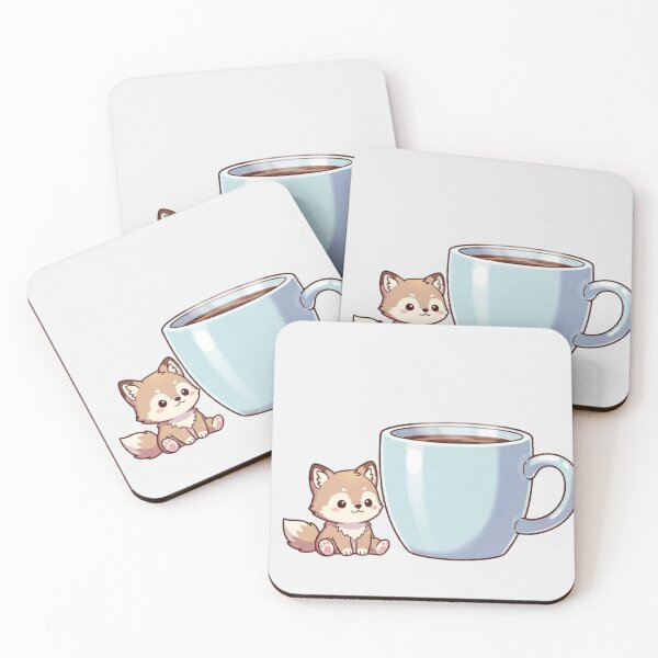 Item preview, Cute Kawaii Fox and Coffee Mug – Cozy Pastel Animal Illustration designed and sold by soletstudio.