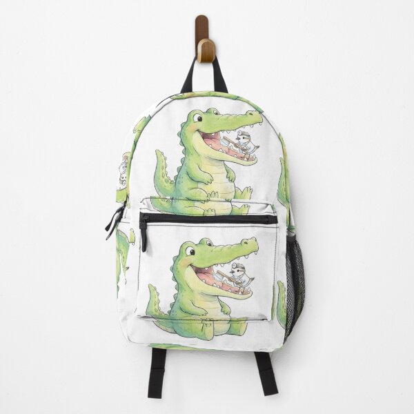 Item preview, ​Cute Crocodile and Dentist Bird - Pediatric Dental Watercolor designed and sold by DrToothStudio.