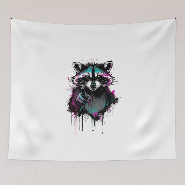 Item preview, Urban Outlaw: The Graffiti Raccoon designed and sold by christinmrose.