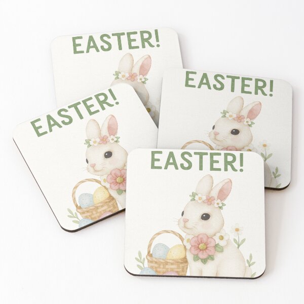 Item preview, Eggciting Easter Girl Bunny – Cute Spring Floral Design designed and sold by WonderGrace.