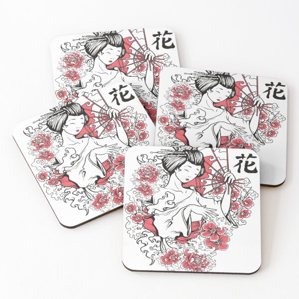 Item preview, Elegant Japanese Geisha Art – Traditional Ukiyo-e Aesthetic Print designed and sold by oceantospace.