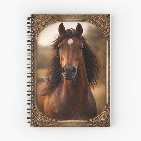 Item preview, Majestic Bay Horse – Vintage Ornate Framed Equestrian Portrait designed and sold by AZPrintz.