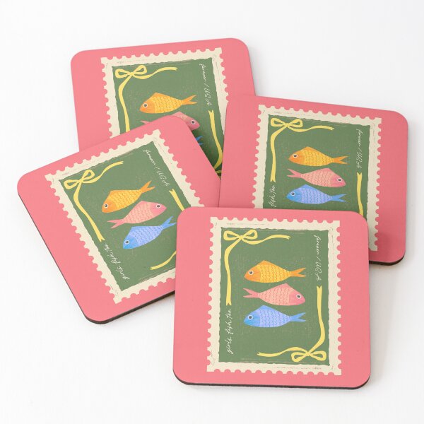 Item preview, Girls Fish Too - postage stamp designed and sold by expressivelyEZ.