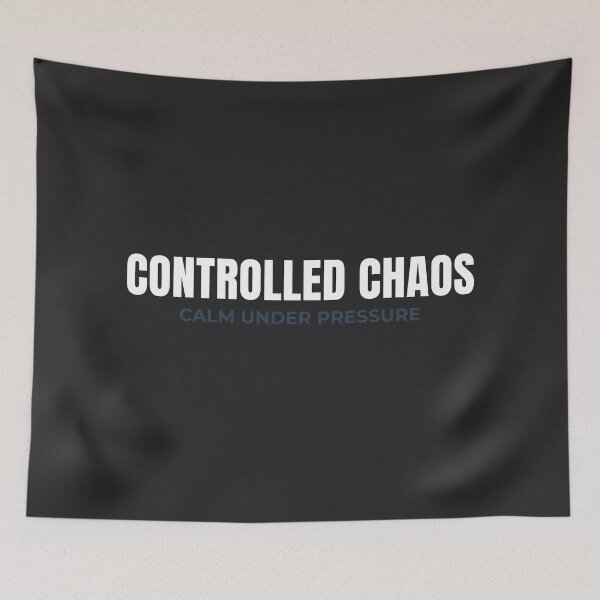 Item preview, Controlled Chaos Quote Shirt – Calm Under Pressure Motivational Apparel for Leaders and Resilient Minds designed and sold by MillionaireGenZ ⭐⭐⭐⭐⭐ (5.0).