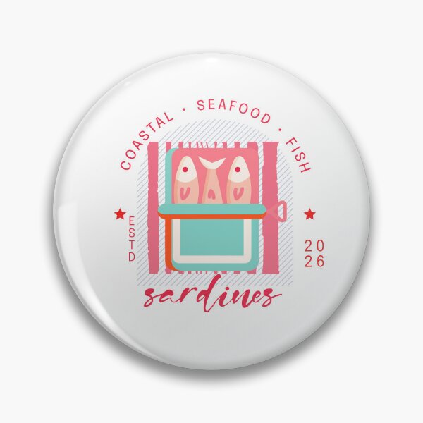 Item preview, Sardines Seafood Lovers Stamp designed and sold by Dreambigdigital.