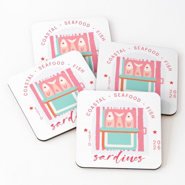 Item preview, Sardines Seafood Lovers Stamp designed and sold by Dreambigdigital.