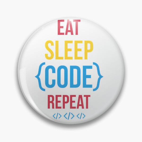 Item preview, Eat Sleep {Code} Repeat Funny Notch Style Coder T-Shirt Design designed and sold by Zenith Design.