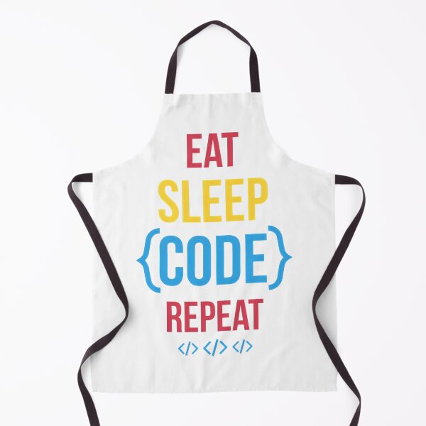 Item preview, Eat Sleep {Code} Repeat Funny Notch Style Coder T-Shirt Design designed and sold by Zenith Design.