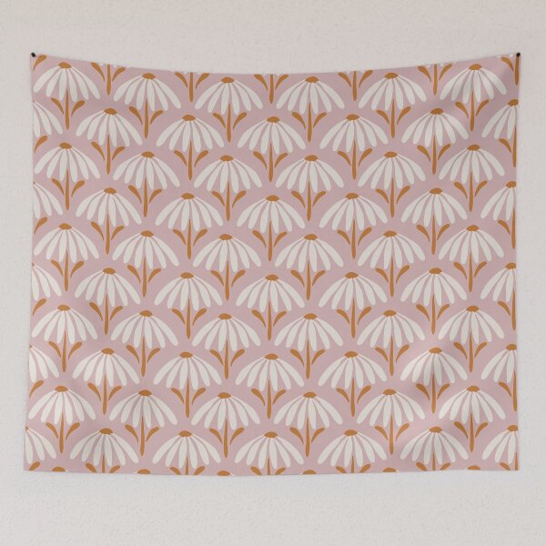Item preview, Floral Pink · Spring flowers on blue background designed and sold by dacoparo.