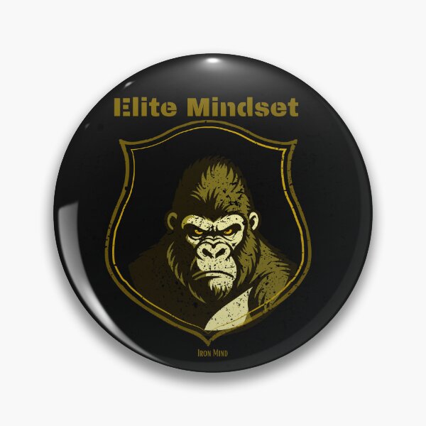 Item preview, Alpha Mindset Gorilla – Primal Strength Motivational Crest Design designed and sold by Aquarius-club.