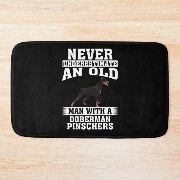 Item preview, Never Underestimate an Old Man with Doberman Pinschers designed and sold by CosmoKitsch.