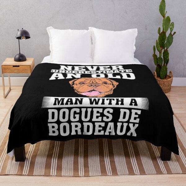 Item preview, Never Underestimate an Old Man with Dogues de Bordeaux designed and sold by CosmoKitsch.