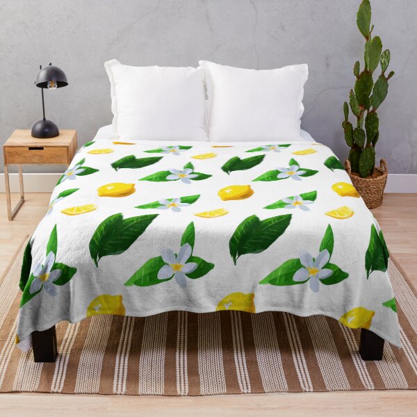 Item preview, Fresh Lemon Slices and White Flowers Pattern designed and sold by Piotrek0001.