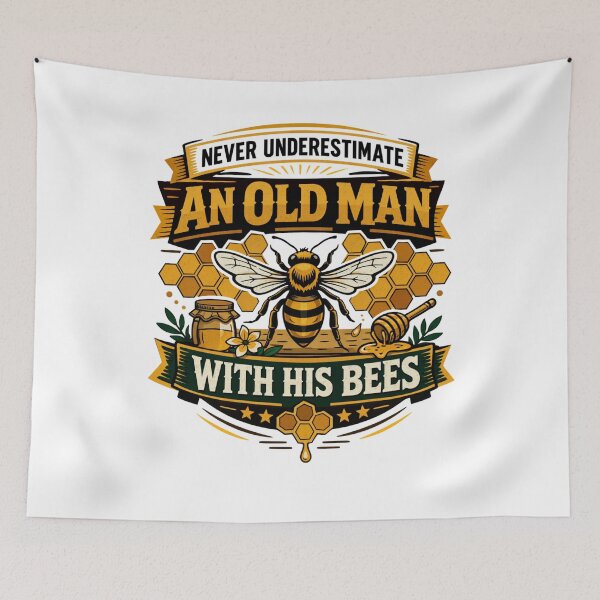 Item preview, An Old Man With His Bees designed and sold by FreshVibe Prints.