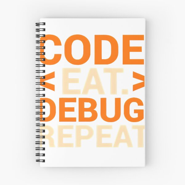 Item preview, Code Eat Debug Repeat HTML Tags Funny Notch Style Web Developer T-Shirt designed and sold by Zenith Design.