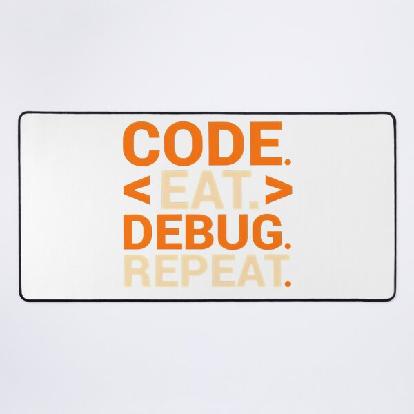 Item preview, Code Eat Debug Repeat HTML Tags Funny Notch Style Web Developer T-Shirt designed and sold by Zenith Design.