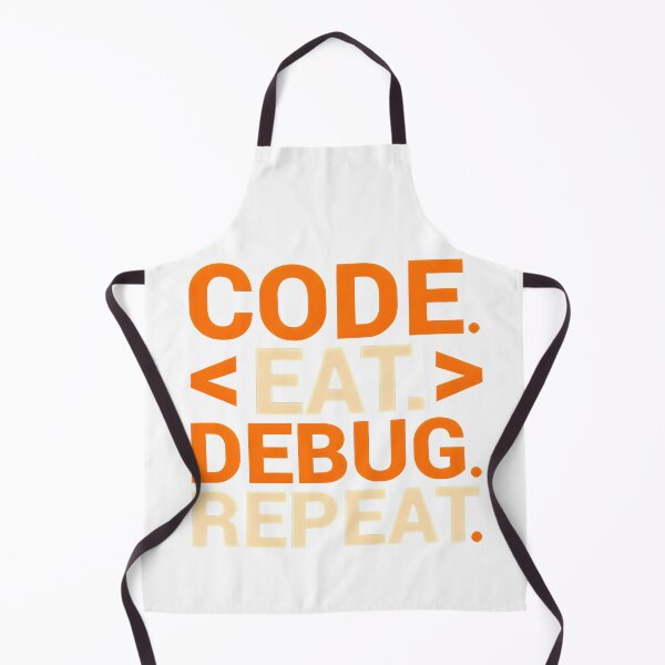 Item preview, Code Eat Debug Repeat HTML Tags Funny Notch Style Web Developer T-Shirt designed and sold by Zenith Design.