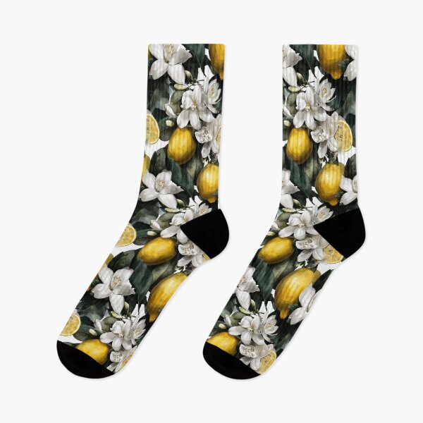 Item preview, Dark Moody Lemon and White Blossom Art designed and sold by Piotrek0001.